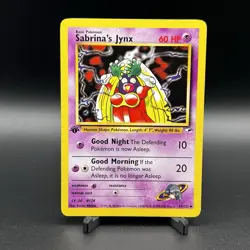 Pokemon Sabrina's Jynx 59/132 Gym Heroes 1st Edition Uncommon Pokemon Card LP/NM - Image 1