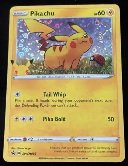 Pokemon Pikachu TCG SWSH039 General Mills 25th Anniversary Holo Promo Card MP! - Image 1