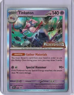 Tinkaton SVP 020 Paldea Evolved Black Star Promo Pokemon Card LP - Image 1