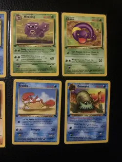 pokemon cards 1st edition lot 🔥 8 Card Lot Complete Collection Fossil - Image 3