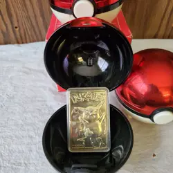 Pokemon Poke Ball 1999 Burger 23k Gold Plated Trading Card Pikachu - No Box - Image 2
