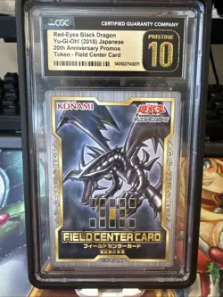 YuGiOh 20th Anniversary Red-Eyes Black Dragon Field Center Card Japanese CGC 10 - Image 1