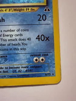 Pokemon TCG Kabutops Neo Discovery Holo & Non Holo Card 6/75 & 25/75 Rare HP - Image 5