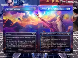 FOIL Gandalf, Friend of the Shire & Wizard's rockets LOTR Borderless FOIL NM/M - Image 1