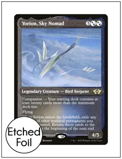 1x Yorion, Sky Nomad, Etched Foil, Magic MTG NM - Image 1