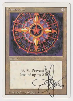 Signed Conservator MP Revised Edition Artist Amy Weber 1994 MTG Magic Vintage! - Image 1