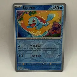 Pokemon Cosmos Reverse Holo Squirtle 007/165 - 151 Promo Costco Exclusive LP - Image 1