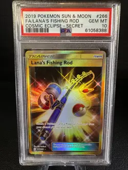 Lana's Fishing Rod 266/236, Cosmic Eclipse, Pokemon, PSA 10 - Image 1