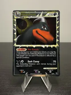 Houndoom (Prime) - 82/90 - Pokemon Undaunted, HG & SS Holo Ultra Rare NM - Image 1