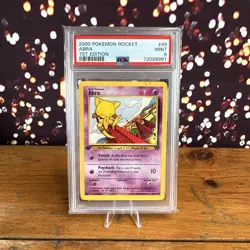 2000 Pokemon Rocket #49 Abra 1st Edition PSA 9 Mint - Image 1