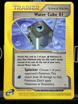 Trainer Water Cube 01 140/147 Aquapolis Uncommon 2002 Pokemon TCG NM - Image 3