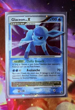 2008 Pokemon Diamond & Pearl Majestic Dawn 98/100 Glaceon LV.X Holo Foil Rare - Image 1