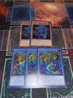 Yugioh x2 Magicians’ Souls RA02-EN014 x3 Illusion Of Chaos RA02-EN020 Secrets - Image 1