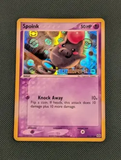 Spoink 65/106 Reverse Holo Emerald Stamped Pokemon Card - Image 1