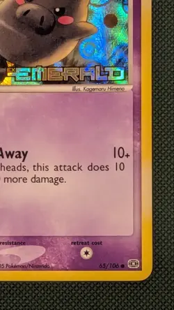 Spoink 65/106 Reverse Holo Emerald Stamped Pokemon Card - Image 4