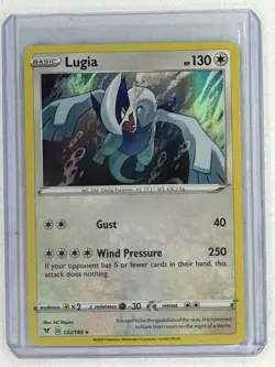 2020 Lugia Holo Rare 132/185 Vivid Voltage Pokemon Card NM-MT - Image 1