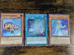 YU-GI-OH BLRR PRINCESS/PUMPKIN CARRIAGE/GLASS SLIPPERS 3 CARD COMBO LOT NM - Image 1