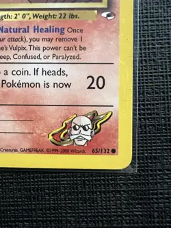 Pokemon TCG Blaine's Vulpix Gym Heroes Card 65/132 Unlimited Common MP - Image 4