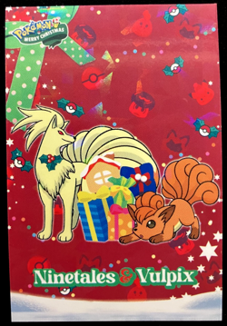 Ninetales & Vulpix Ice Holo Pokemon 2024 Card Database Merry Christmas - Image 1