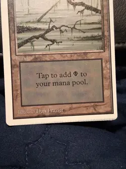 Swamp Land MTG Miscut Card ERROR W/grooves From Cutting Blade - Image 3