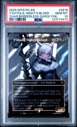 Y'SHTOLA NIGHT'S BLESSED - SURGE FOIL - MAGIC THE GATHERING MTG [FIC 215] PSA 10 - Image 1