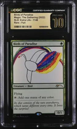 BIRDS OF PARADISE Secret Lair Foil Rare CGC Pristine 10 MTG [Nostalgium] - Image 1