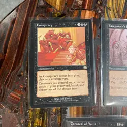 1999 MTG Black X5 Lot Yawgmoth's Bargain, Carnival Of Souls, Conspiracy Magic - Image 2
