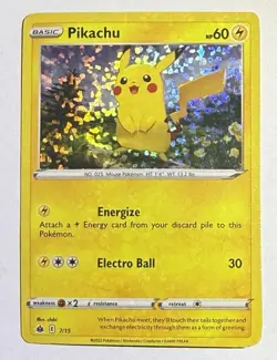 Pokemon TCG Pikachu McDonalds Happy Meal Promo 7/15 2022 Holo Foil English Card - Image 1