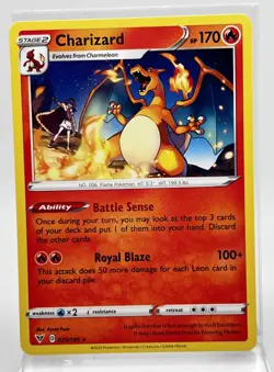 Charizard 025/185 Regular Rare Vivid Voltage Pokemon Card 2020 LP - Image 1