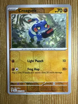 Croagunk 023/064 Shrouded Fable Pokemon TCG Reverse Holo NM - Image 1