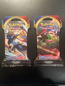 Pokemon TCG Sword and Shield Base Set Sleeved Booster Packs Factory Sealed X2 - Image 1