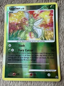 2008 Pokemon TCG MAJESTIC DAWN Scyther LV.12 Reverse Holo Rare Card 46/100 MP - Image 1