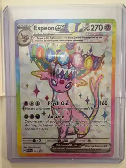 Pokemon Prismatic Evolution Premium Black Star Promo Espeon EX SVP 175 - Image 1