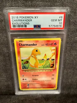 2016 Pokemon XY Evolutions 9/108 Charmander PSA 10 - Image 1
