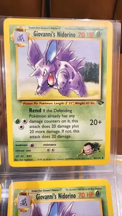 Pokemon TCG Giovanni’s Gym Lot (9 Cards) -Nidorino, Nidorina, Nidoran, Near Mint - Image 4