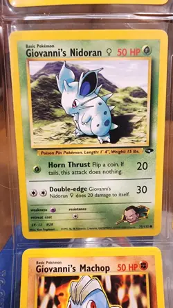 Pokemon TCG Giovanni’s Gym Lot (9 Cards) -Nidorino, Nidorina, Nidoran, Near Mint - Image 5