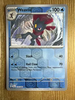 Weavile 014/064 Shrouded Fable Pokemon TCG Reverse Holo NM - Image 1