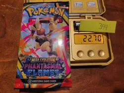 22.70g (Heavy for Lot) Phantasmal Flames Pokemon Booster Pack - Sealed #344 - Image 1