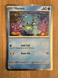 Pokemon TCG Horsea 010/064 Shrouded Fable Cosmos HOLO NM - Image 1