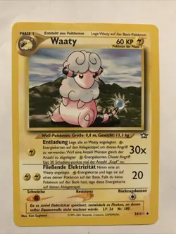 Waaty - 34/111 - Uncommon- German Flaaffy Pokemon Card Neo Genesis - Image 1
