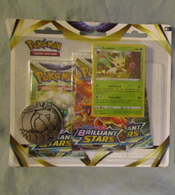 New Pokemon Brilliant Stars, Leafeon Promo 3-Pack Blister Card - Image 1