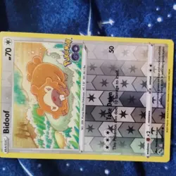 Pokemon Go Bidoof Unpeeled Ditto Reverse Holo Card 059/078 - 053/078 - Image 1