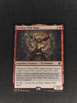 Magic: The Gathering Dungeons & Dragons Delina, Wild Mage Rare Card - Image 2