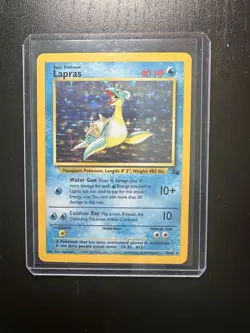 Lapras Holo 10/62 - Fossil Set 1999 WOTC Vintage Pokemon Card LP - Image 1