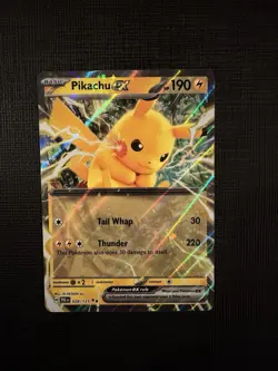 Pokemon TCG Pikachu EX Double Rare Holo Card 028/131 Prismatic Evolutions NM - Image 1