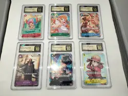 One Piece Mcdonald's 2025 Promo Card Complete Set Japanese CGC PRISTIN 10 - Image 1