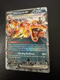 Pokemon TCG Obsidian Flames Charizard EX Double Rare Holo Card 125/197 NM - Image 1