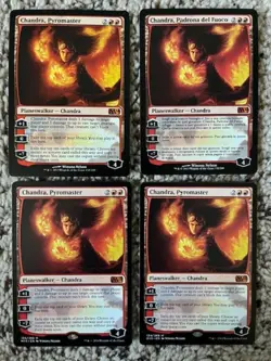 MTG- Chandra, Pyromaster x4 (One is Foreign) - Image 1