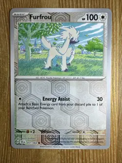 Pokemon TCG: Furfrou 051/064 REVERSE Holo - Shrouded Fable - Image 1
