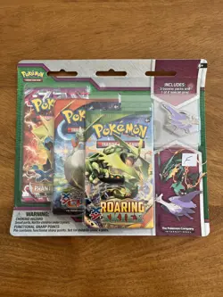 Pokemon XY Mega Evolutions 3 Booster Blister Pack Mega Latios Pin Factory Sealed - Image 1